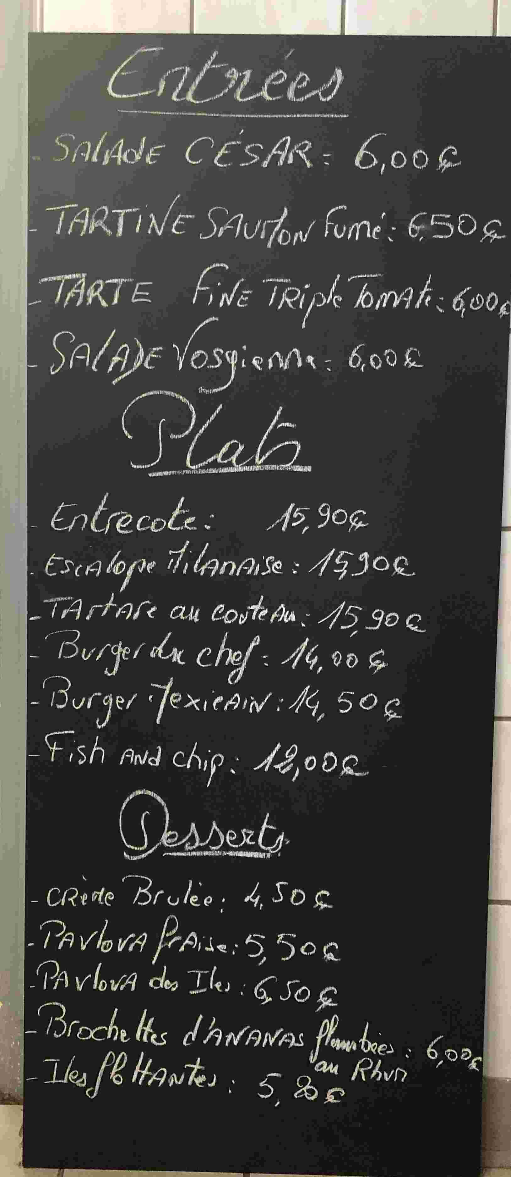 carte menu digitalisé Bar restaurant La Deuch